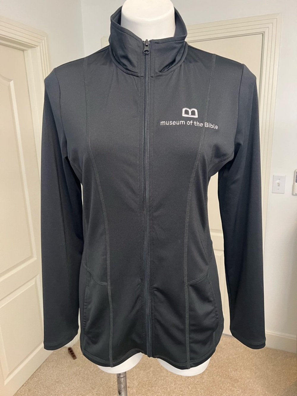 Source Unknown Black Full-Zip Utility Jacket with Museum Logo